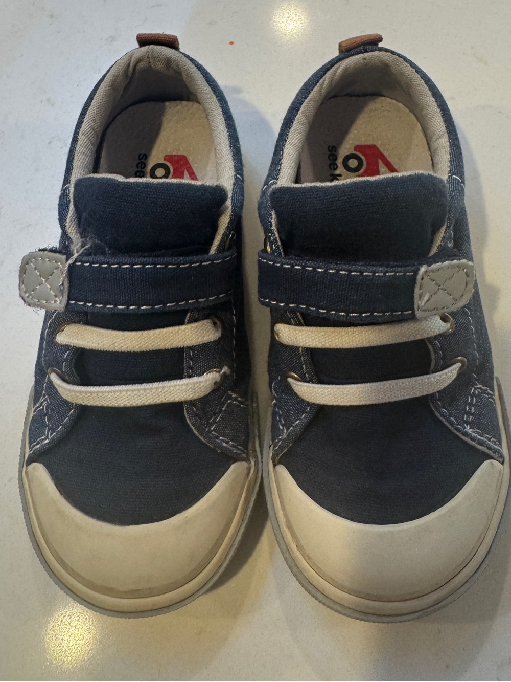 See Kai Run blue & white shoes toddler 9